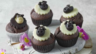 Jarní kakaové muffiny s ovečkami