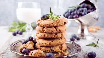 Jogurtové sušenky s borůvkami