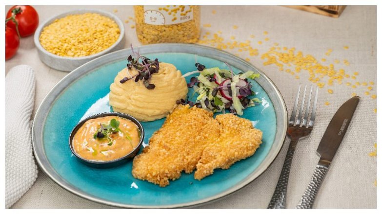 Kuřecí panko řízečky s bramborovočočkovým pyré